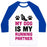 Virgin Teez  Baseball Tee Unisex Classic Baseball Tee / x-small / White/Blue MY DOG IS MY RUNNING PARTNER UNISEX CLASSIC BASEBALL TEE