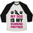 Virgin Teez  Baseball Tee Unisex Tri-Blend Baseball Tee / small / Oatmeal / Black MY DOG IS MY RUNNING PARTNER UNISEX TRI-BLEND BASEBALL TEE