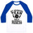 Virgin Teez  Baseball Tee Unisex Classic Baseball Tee / x-small / White/Blue MY DRINKING TEAM HAS A BASEBALL PROBLEM UNISEX CLASSIC BASEBALL TEE