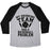 Virgin Teez  Baseball Tee Unisex Tri-Blend Baseball Tee / small / Athletic Gray / Black MY DRINKING TEAM HAS A BASEBALL PROBLEM UNISEX TRI-BLEND BASEBALL TEE