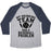 Virgin Teez  Baseball Tee Unisex Tri-Blend Baseball Tee / small / Athletic Gray / Navy MY DRINKING TEAM HAS A BASEBALL PROBLEM UNISEX TRI-BLEND BASEBALL TEE