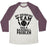 Virgin Teez  Baseball Tee Unisex Tri-Blend Baseball Tee / small / Oatmeal / Maroon MY DRINKING TEAM HAS A BASEBALL PROBLEM UNISEX TRI-BLEND BASEBALL TEE