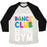 Virgin Teez  Baseball Tee Unisex Tri-Blend Baseball Tee / small / Oatmeal / Black MY FAVORITE DANCE CLUB IS THE GYM UNISEX TRI-BLEND BASEBALL TEE