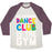 Virgin Teez  Baseball Tee Unisex Tri-Blend Baseball Tee / small / Oatmeal / Maroon MY FAVORITE DANCE CLUB IS THE GYM UNISEX TRI-BLEND BASEBALL TEE