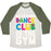 Virgin Teez  Baseball Tee Unisex Tri-Blend Baseball Tee / small / Oatmeal / Moss MY FAVORITE DANCE CLUB IS THE GYM UNISEX TRI-BLEND BASEBALL TEE
