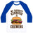 Virgin Teez  Baseball Tee Unisex Classic Baseball Tee / x-small / White/Blue MY FAVORITE EXERCISE IS CHEWING UNISEX CLASSIC BASEBALL TEE