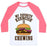 Virgin Teez  Baseball Tee Unisex Classic Baseball Tee / x-small / White/Neon Pink MY FAVORITE EXERCISE IS CHEWING UNISEX CLASSIC BASEBALL TEE