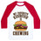 Virgin Teez  Baseball Tee Unisex Classic Baseball Tee / x-small / White/Red MY FAVORITE EXERCISE IS CHEWING UNISEX CLASSIC BASEBALL TEE