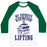 Virgin Teez  Baseball Tee Unisex Classic Baseball Tee / x-small / White/Dark Green MY FAVORITE EXERCISE IS LIFTING BOOKS UNISEX CLASSIC BASEBALL TEE