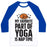 Virgin Teez  Baseball Tee Unisex Classic Baseball Tee / x-small / White/Blue MY FAVORITE PART OF YOGA IS NAP TIME UNISEX CLASSIC BASEBALL TEE