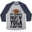 Virgin Teez  Baseball Tee Unisex Tri-Blend Baseball Tee / small / Athletic Gray / Navy MY FAVORITE PART OF YOGA IS NAP TIME UNISEX TRI-BLEND BASEBALL TEE