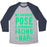 Virgin Teez  Baseball Tee Unisex Tri-Blend Baseball Tee / small / Athletic Gray / Navy MY FAVORITE POSE IS DOWNWARD FACING NAP UNISEX TRI-BLEND BASEBALL TEE