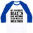 Virgin Teez  Baseball Tee Unisex Classic Baseball Tee / x-small / White/Blue MY FAVORITE SEASON HAS NOTHING TO DO WITH THE WEATHER UNISEX CLASSIC BASEBALL TEE