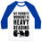 Virgin Teez  Baseball Tee Unisex Classic Baseball Tee / x-small / White/Blue MY FAVORITE WORKOUT IS HEAVY READING UNISEX CLASSIC BASEBALL TEE