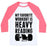 Virgin Teez  Baseball Tee Unisex Classic Baseball Tee / x-small / White/Neon Pink MY FAVORITE WORKOUT IS HEAVY READING UNISEX CLASSIC BASEBALL TEE