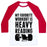 Virgin Teez  Baseball Tee Unisex Classic Baseball Tee / x-small / White/Red MY FAVORITE WORKOUT IS HEAVY READING UNISEX CLASSIC BASEBALL TEE