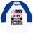 Virgin Teez  Baseball Tee Unisex Classic Baseball Tee / x-small / White/Blue MY FIANCE' IS MY PERSONAL TRAINER UNISEX CLASSIC BASEBALL TEE