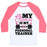 Virgin Teez  Baseball Tee Unisex Classic Baseball Tee / x-small / White/Neon Pink MY FIANCE' IS MY PERSONAL TRAINER UNISEX CLASSIC BASEBALL TEE