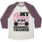 Virgin Teez  Baseball Tee Unisex Tri-Blend Baseball Tee / small / Oatmeal / Maroon MY FIANCE' IS MY PERSONAL TRAINER UNISEX TRI-BLEND BASEBALL TEE