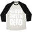 Virgin Teez  Baseball Tee Unisex Tri-Blend Baseball Tee / small / Oatmeal / Black MY FITBIT SAYS I'M DEAD UNISEX TRI-BLEND BASEBALL TEE
