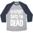 Virgin Teez  Baseball Tee Unisex Tri-Blend Baseball Tee / small / Athletic Gray / Navy MY FITBIT SAYS I'M DEAD UNISEX TRI-BLEND BASEBALL TEE