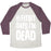 Virgin Teez  Baseball Tee Unisex Tri-Blend Baseball Tee / small / Oatmeal / Maroon MY FITBIT SAYS I'M DEAD UNISEX TRI-BLEND BASEBALL TEE