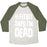 Virgin Teez  Baseball Tee Unisex Tri-Blend Baseball Tee / small / Oatmeal / Moss MY FITBIT SAYS I'M DEAD UNISEX TRI-BLEND BASEBALL TEE