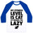 Virgin Teez  Baseball Tee Unisex Classic Baseball Tee / x-small / White/Blue MY FITNESS LEVEL IS CAT UNISEX CLASSIC BASEBALL TEE