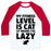 Virgin Teez  Baseball Tee Unisex Classic Baseball Tee / x-small / White/Red MY FITNESS LEVEL IS CAT UNISEX CLASSIC BASEBALL TEE