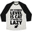 Virgin Teez  Baseball Tee Unisex Tri-Blend Baseball Tee / small / Oatmeal / Black MY FITNESS LEVEL IS CAT UNISEX TRI-BLEND BASEBALL TEE