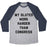 Virgin Teez  Baseball Tee Unisex Tri-Blend Baseball Tee / small / Athletic Gray / Navy MY GLUTES WORK HARDER THAN CONGRESS UNISEX TRI-BLEND BASEBALL TEE