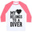Virgin Teez  Baseball Tee Unisex Classic Baseball Tee / x-small / White/Neon Pink MY HEART BELONGS TO A DIVER UNISEX CLASSIC BASEBALL TEE