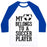 Virgin Teez  Baseball Tee Unisex Classic Baseball Tee / x-small / White/Blue MY HEART BELONGS TO A SOCCER PLAYER (BASEBALL TEE) UNISEX CLASSIC BASEBALL TEE