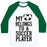 Virgin Teez  Baseball Tee Unisex Classic Baseball Tee / x-small / White/Dark Green MY HEART BELONGS TO A SOCCER PLAYER (BASEBALL TEE) UNISEX CLASSIC BASEBALL TEE