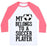 Virgin Teez  Baseball Tee Unisex Classic Baseball Tee / x-small / White/Neon Pink MY HEART BELONGS TO A SOCCER PLAYER (BASEBALL TEE) UNISEX CLASSIC BASEBALL TEE