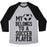 Virgin Teez  Baseball Tee Unisex Tri-Blend Baseball Tee / small / Athletic Gray / Black MY HEART BELONGS TO A SOCCER PLAYER (BASEBALL TEE) UNISEX TRI-BLEND BASEBALL TEE