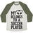 Virgin Teez  Baseball Tee Unisex Tri-Blend Baseball Tee / small / Oatmeal / Moss MY HEART BELONGS TO A SOCCER PLAYER (BASEBALL TEE) UNISEX TRI-BLEND BASEBALL TEE
