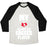 Virgin Teez  Baseball Tee Unisex Tri-Blend Baseball Tee / small / Oatmeal / Black MY HEART BELONGS TO A SOCCER PLAYER UNISEX TRI-BLEND BASEBALL TEE