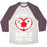 Virgin Teez  Baseball Tee Unisex Tri-Blend Baseball Tee / small / Oatmeal / Maroon MY HEART IS SWOLE FOR YOU UNISEX TRI-BLEND BASEBALL TEE