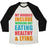 Virgin Teez  Baseball Tee Unisex Tri-Blend Baseball Tee / small / Oatmeal / Black MY HOBBIES INCLUDE WORKING OUT EATING HEALTHY AND LYING UNISEX TRI-BLEND BASEBALL TEE