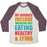 Virgin Teez  Baseball Tee Unisex Tri-Blend Baseball Tee / small / Oatmeal / Maroon MY HOBBIES INCLUDE WORKING OUT EATING HEALTHY AND LYING UNISEX TRI-BLEND BASEBALL TEE