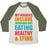 Virgin Teez  Baseball Tee Unisex Tri-Blend Baseball Tee / small / Oatmeal / Moss MY HOBBIES INCLUDE WORKING OUT EATING HEALTHY AND LYING UNISEX TRI-BLEND BASEBALL TEE