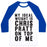 Virgin Teez  Baseball Tee Unisex Classic Baseball Tee / x-small / White/Blue MY IDEAL WEIGHT IS CHRIS PRATT ON TOP OF ME UNISEX CLASSIC BASEBALL TEE