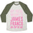 Virgin Teez  Baseball Tee Unisex Tri-Blend Baseball Tee / small / Oatmeal / Moss MY IDEAL WEIGHT IS JAMES FRANCO ON TOP OF ME UNISEX TRI-BLEND BASEBALL TEE