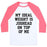 Virgin Teez  Baseball Tee Unisex Classic Baseball Tee / x-small / White/Neon Pink MY IDEAL WEIGHT IS JUGHEAD ON TOP OF ME UNISEX CLASSIC BASEBALL TEE