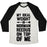 Virgin Teez  Baseball Tee Unisex Tri-Blend Baseball Tee / small / Oatmeal / Black MY IDEAL WEIGHT IS NORMAN REEDUS ON TOP OF ME UNISEX TRI-BLEND BASEBALL TEE