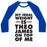 Virgin Teez  Baseball Tee Unisex Classic Baseball Tee / x-small / White/Blue MY IDEAL WEIGHT IS THEO JAMES ON TOP OF ME UNISEX CLASSIC BASEBALL TEE
