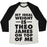 Virgin Teez  Baseball Tee Unisex Tri-Blend Baseball Tee / small / Oatmeal / Black MY IDEAL WEIGHT IS THEO JAMES ON TOP OF ME UNISEX TRI-BLEND BASEBALL TEE