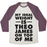 Virgin Teez  Baseball Tee Unisex Tri-Blend Baseball Tee / small / Oatmeal / Maroon MY IDEAL WEIGHT IS THEO JAMES ON TOP OF ME UNISEX TRI-BLEND BASEBALL TEE