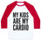 Virgin Teez  Baseball Tee Unisex Classic Baseball Tee / x-small / White/Red MY KIDS ARE MY CARDIO UNISEX CLASSIC BASEBALL TEE